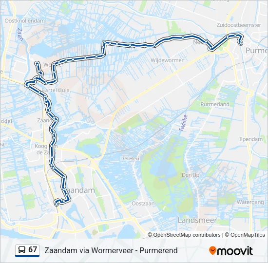 67 Bus Line Map