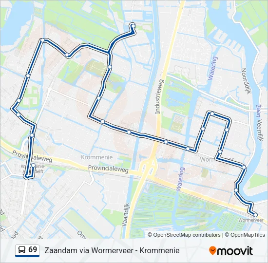 69 Bus Line Map