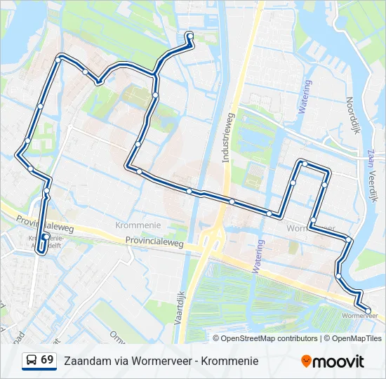 69 Bus Line Map