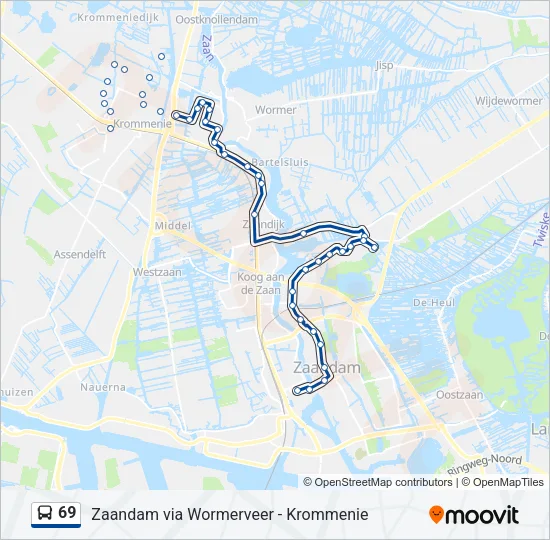 69 Bus Line Map