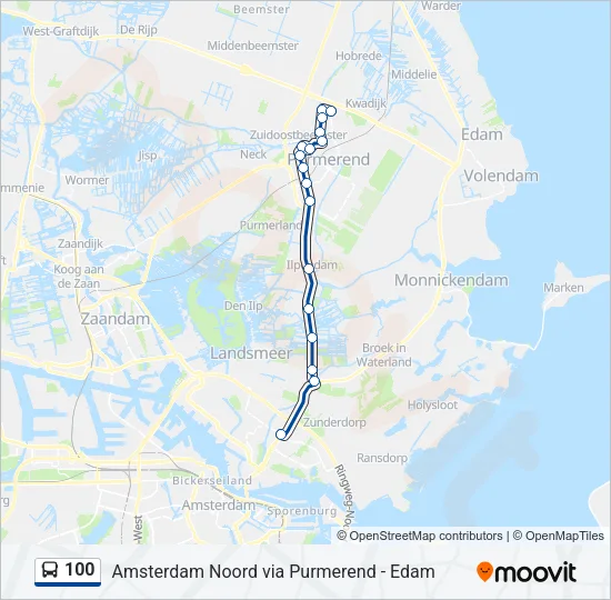 100 Bus Line Map