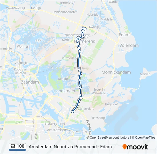 100 Bus Line Map