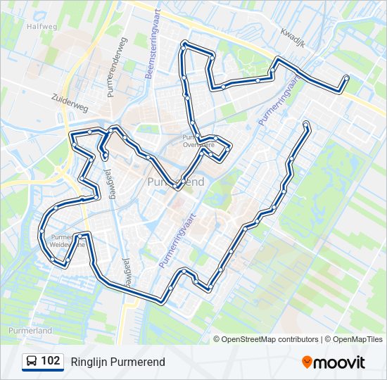 102 Bus Line Map