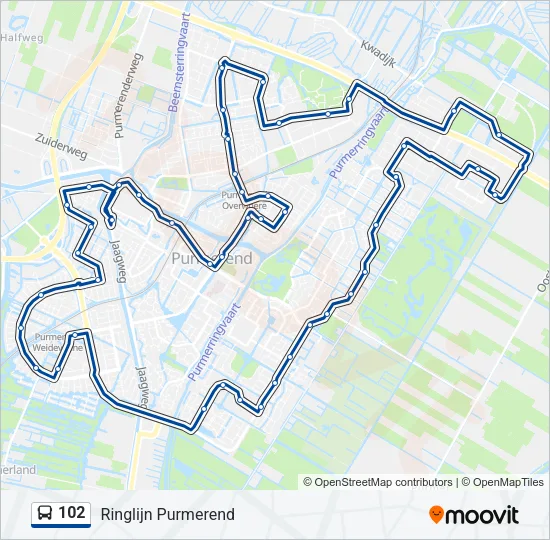 102 Bus Line Map