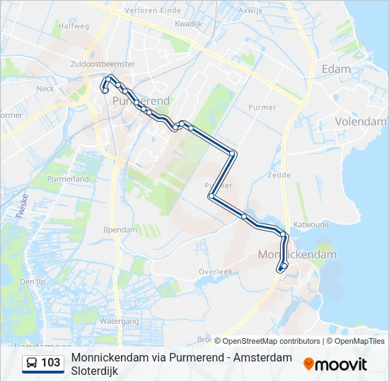 103 Bus Line Map