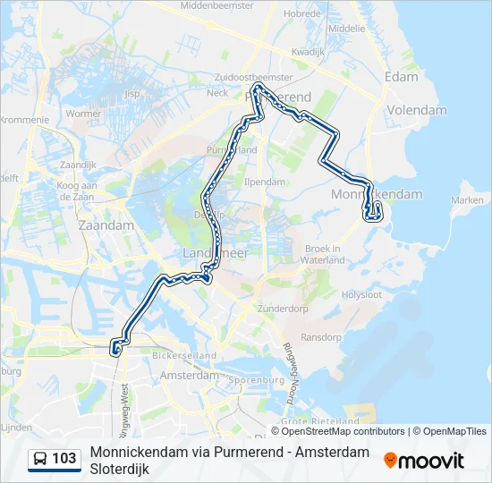 103 Bus Line Map