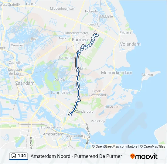 104 Bus Line Map
