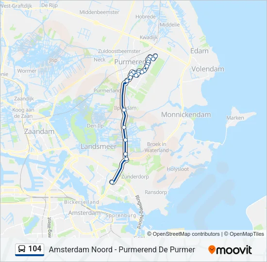 104 Bus Line Map