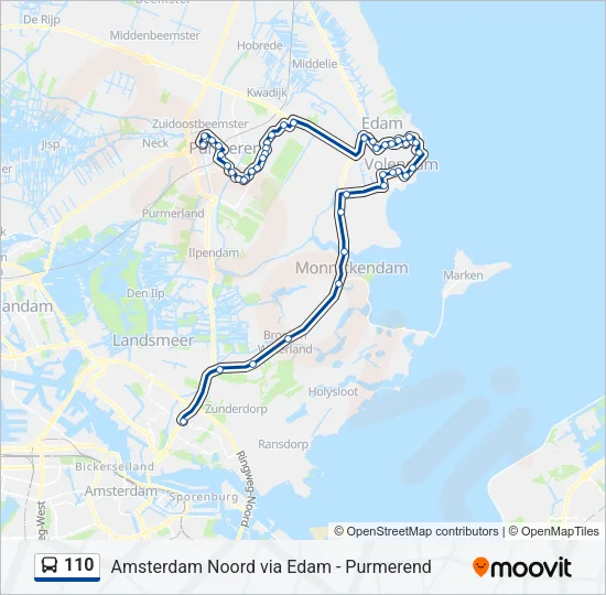 110 Bus Line Map