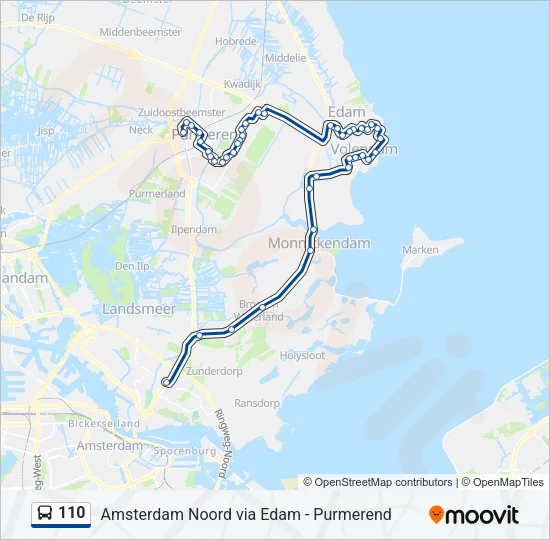 110 Bus Line Map