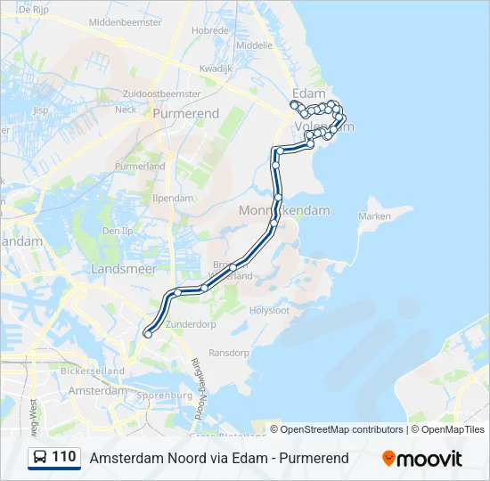 110 Bus Line Map