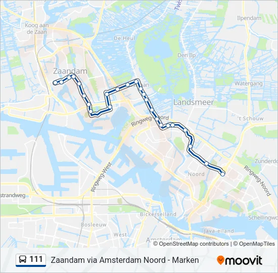 111 Bus Line Map
