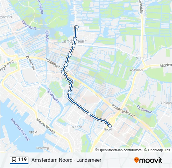 119 Bus Line Map