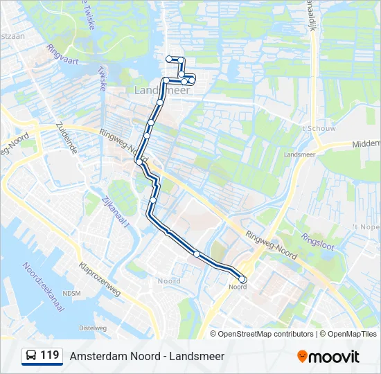 119 Bus Line Map