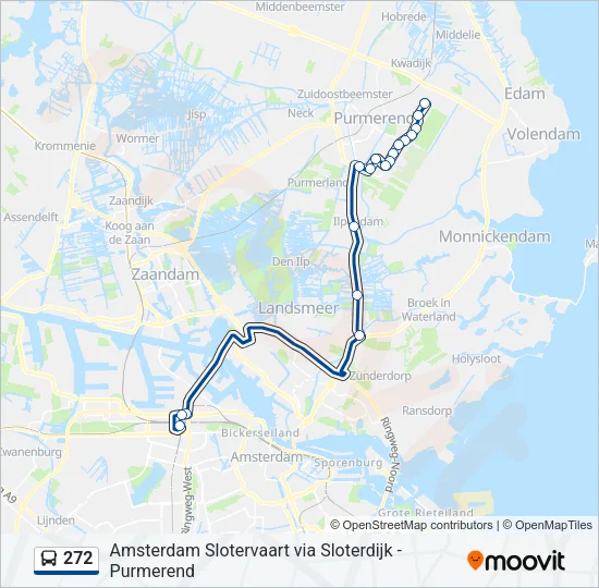Bus 272 lijnkaart