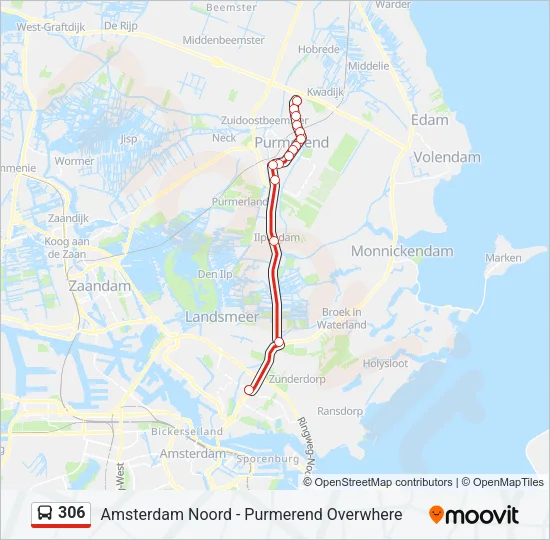 306 Bus Line Map