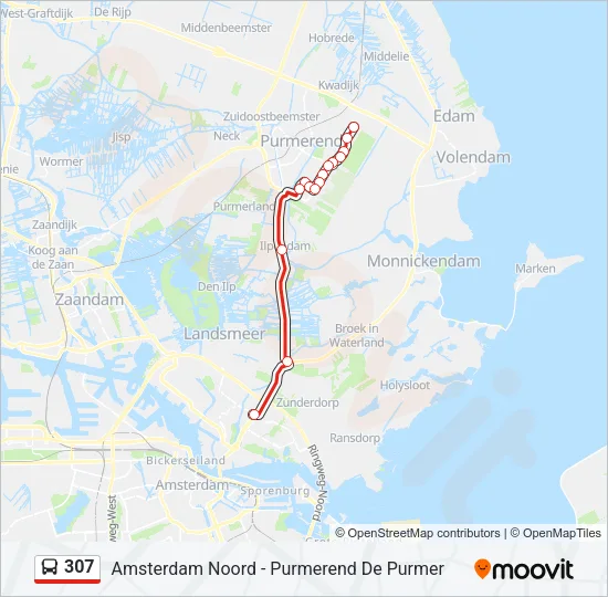 307 Bus Line Map