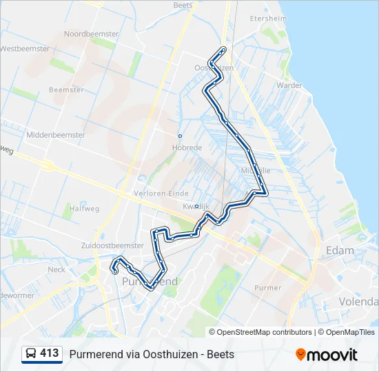413 Bus Line Map