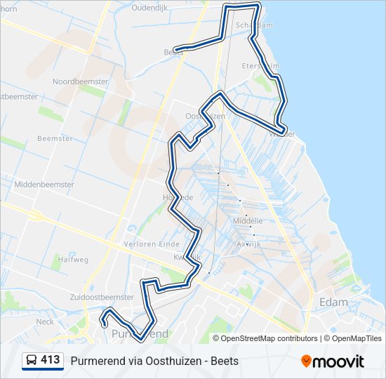 413 Bus Line Map