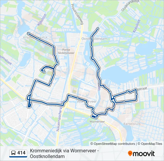 414 Bus Line Map