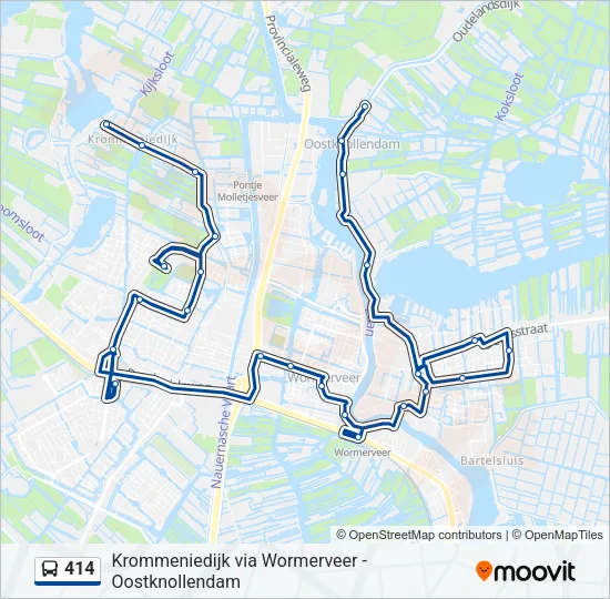 414 Bus Line Map