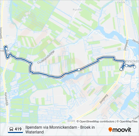 419 Bus Line Map