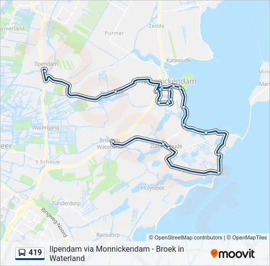 419 Bus Line Map
