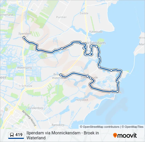 419 Bus Line Map