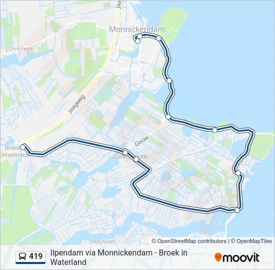 419 Bus Line Map