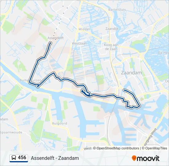 456 Bus Line Map