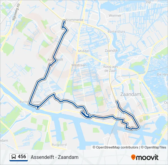 456 Bus Line Map