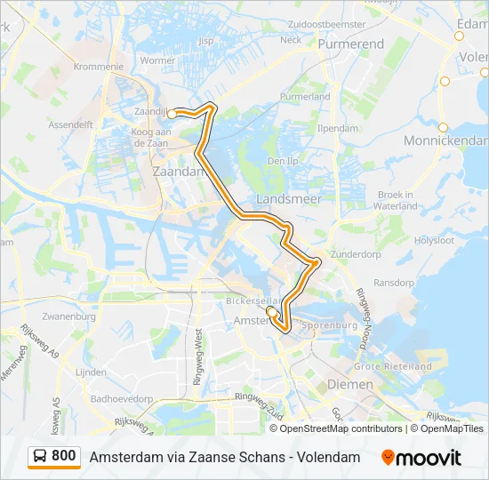 800 Bus Line Map