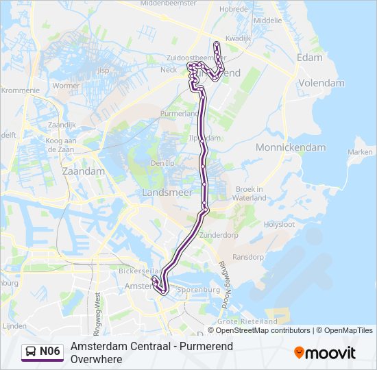 N06 Bus Line Map