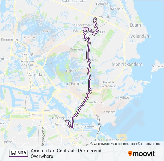 N06 Bus Line Map