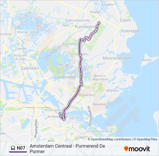 N07 Bus Line Map