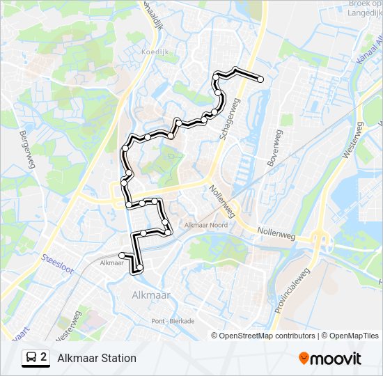 2 Bus Line Map