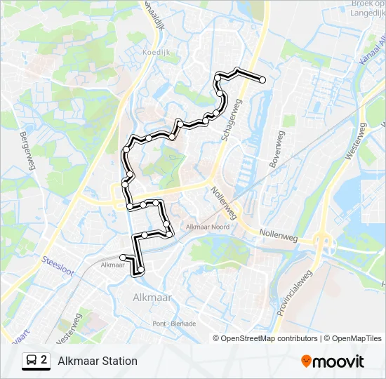2 Bus Line Map