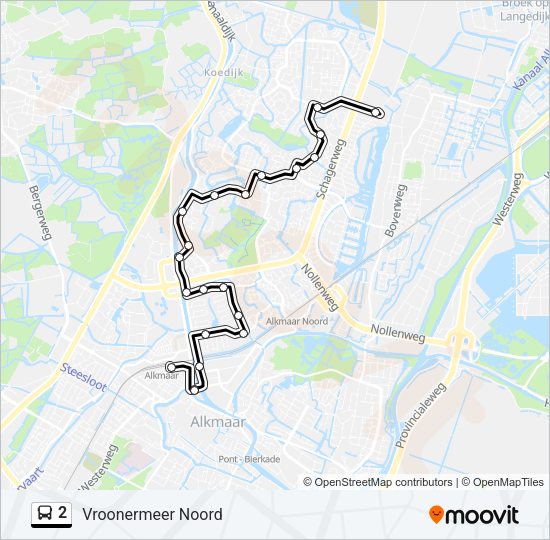2 Bus Line Map