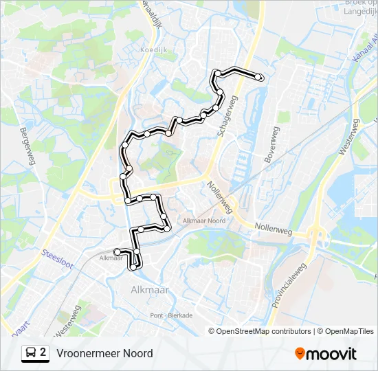 2 Bus Line Map