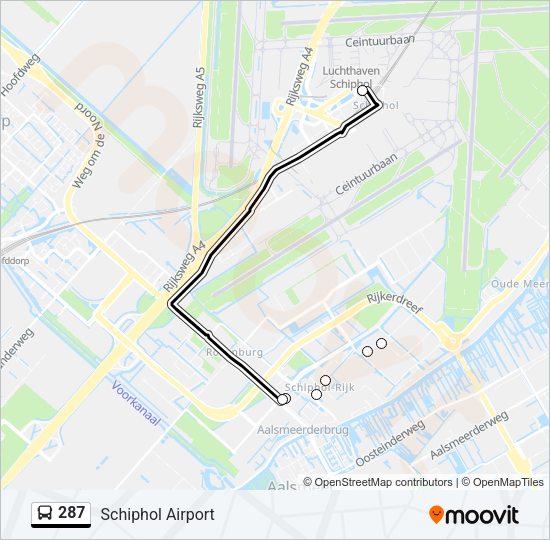 287 Bus Line Map