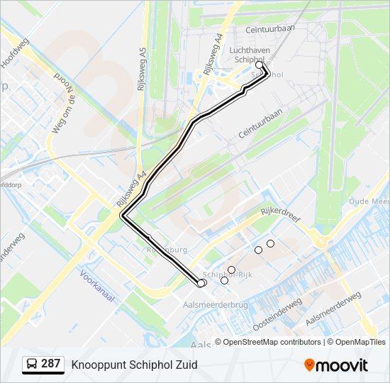 287 Bus Line Map