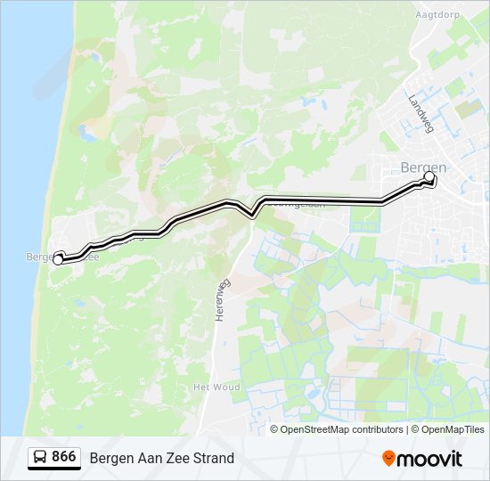866 Bus Line Map