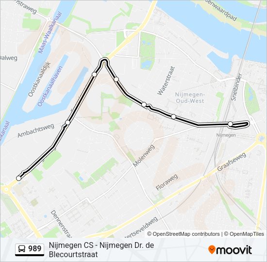 989 Bus Line Map