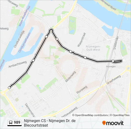989 Bus Line Map