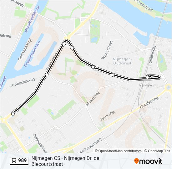 989 Bus Line Map