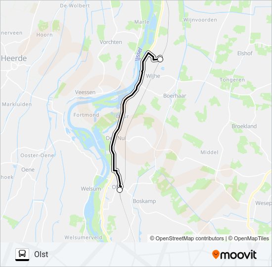 SNELBUS IPV TREIN Bus Line Map