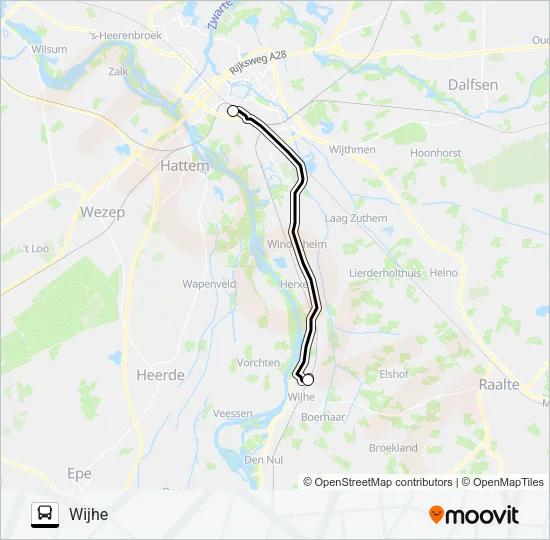 SNELBUS IPV TREIN Bus Line Map