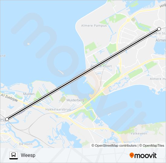 SNELBUS IPV TREIN Bus Line Map