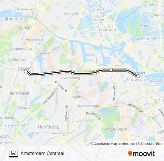 SNELBUS IPV TREIN Bus Line Map