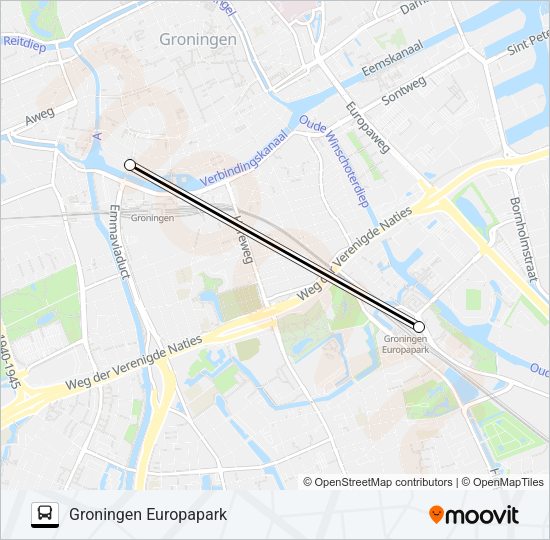 SNELBUS IPV TREIN Bus Line Map